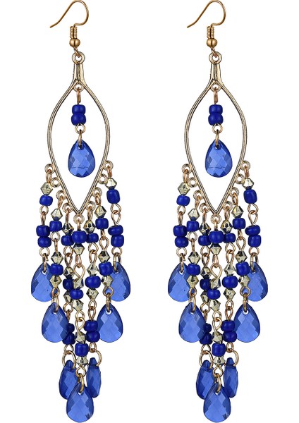 Bohemian Küpe Metal Küpe Içi Boş Küpe Retro Dangle Küpe Boho Hoop Küpe Kadın Kızlar Için (Yurt Dışından)
