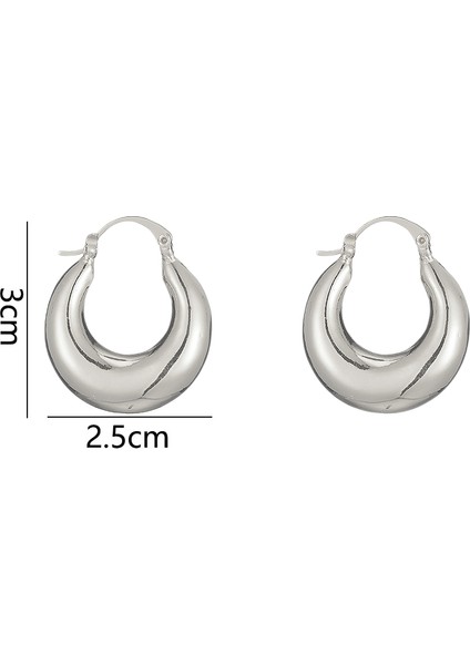 2 Adet Kadın Manşet Küpe, Kavisli Metal Parlak Küpe, Bobin U Şeklinde Kulak Tokaları Kadın Halka Saplama Küpe (Yurt Dışından) fiyatları