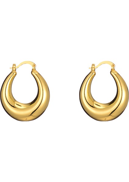 2 Adet Kadın Manşet Küpe, Kavisli Metal Parlak Küpe, Bobin U Şeklinde Kulak Tokaları Kadın Halka Saplama Küpe (Yurt Dışından) fırsatları