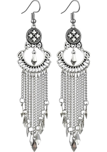 Küpe Uzun Püskül Damla Küpe Damla Uzun Zincir Küpe Dangle Moda Küpe Kadınlar ve Kızlar Için (Yurt Dışından)