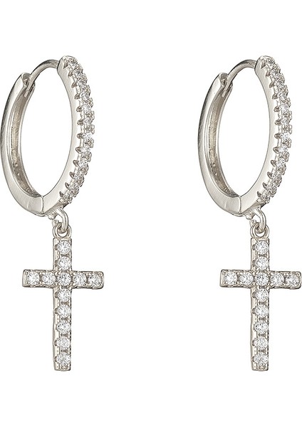 2pcs Kaplama Küçük Halka Küpeler Charmslı | Kadın Genç Kızlar Için Kübik Zirkonya Halka Küpe (15MM) (Yurt Dışından) fırsatları