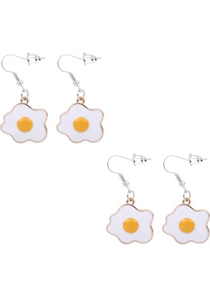 Olduk?a 2 ?ift K?zarm?? Yumurta Küpe Ha?lanm?? Yumurta Dangle Küpe K?zarm?? Yumurta Düme Küpe Sanat Kızları Yüksek Mücevher Hediyeleri (Yurt Dışından)