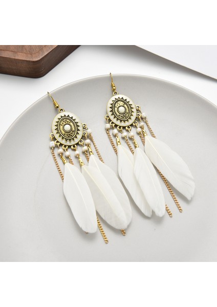 Vintage Tüy Küpe Moda Zincir Püskül Küpe Takı Bohem Etnik Küpe (Yurt Dışından) fiyatları