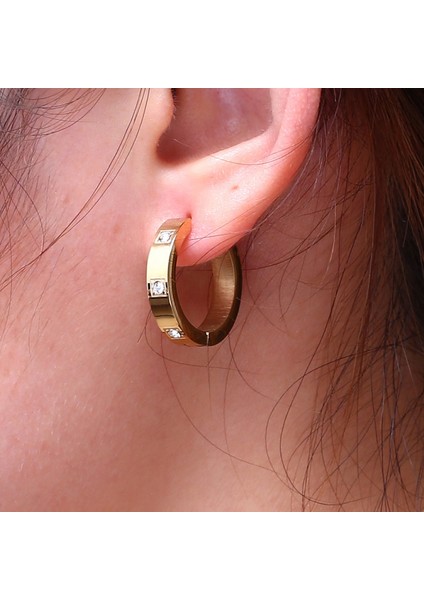 Avekı Altın Huggie Küpe 18 K Altın Kaplama Hoop Narin Kübik Zirkonya Küba Kalp Küpe Minimalist Kulak Takı Kadınlar Için Hediyeler (Yurt Dışından) indirimleri