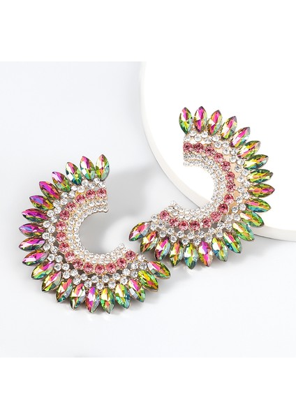 Küpeler Yaratıcı Alaşım Elmas Taklidi C-Şekilli Küpeler Kadın Küpeleri (Yurt Dışından)