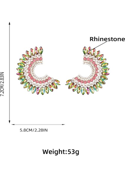 Küpeler Yaratıcı Alaşım Elmas Taklidi C-Şekilli Küpeler Kadın Küpeleri (Yurt Dışından) modelleri