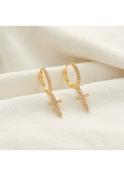 Charmslı Kaplama Küçük Halka Küpeler | Kadın Genç Kızlar Için Kübik Zirkonya Halka Küpe (15MM) (Yurt Dışından) fırsatları