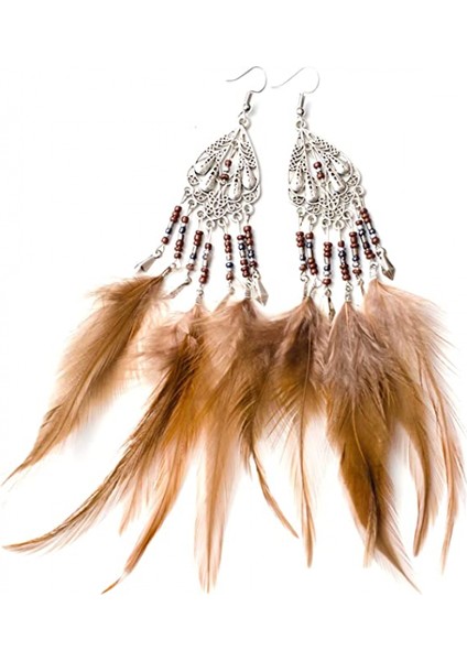 1 ?ift Küpe Kad?n Boho Püskül Tüy Etnik Damla Küpe Kad?n Küpe Kad?n Uzun Küpe Serbest Küpe Romantik (Yurt Dışından)