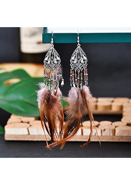 1 ?ift Küpe Kad?n Boho Püskül Tüy Etnik Damla Küpe Kad?n Küpe Kad?n Uzun Küpe Serbest Küpe Romantik (Yurt Dışından) fırsatları