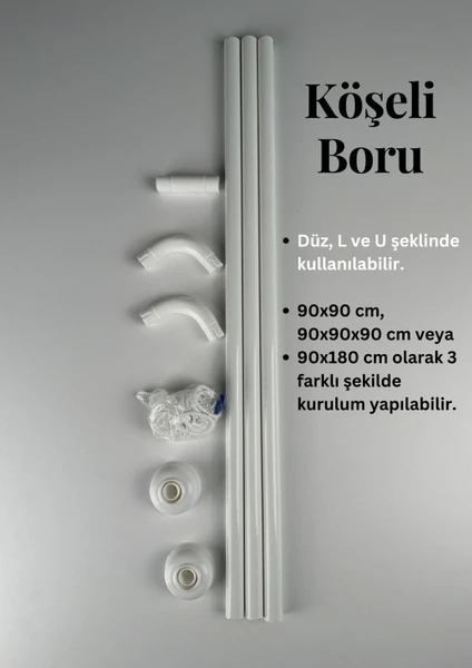 Tropik Home Köşeli Banyo Borusu L Duş Borusu