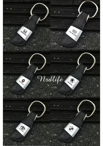 Kişiye Özel Isim Ve Araç Logo Baskılı Suni Deri Anahtarlık, Araç Logo Baskılı Oto Anahtarlık