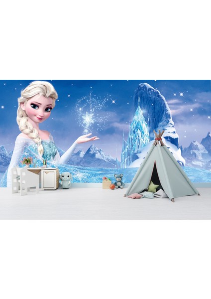 Elsa Çocuk Odası Tek Parça Tekstil Tabanlı Duvar Kağıdı