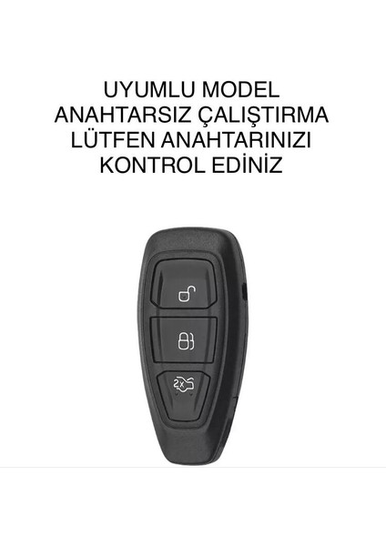 Şenyıldız Aksesuar Ford Focus Fiesta Kuga Mondeo Smax Cmax Ecosport Anahtarsız Çalıştırma Anahtar Kılıfı