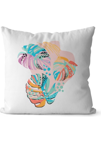 Tropic Desenli Çift Taraflı 4 Adet Kırlent Kılıf Takım (43X43)
