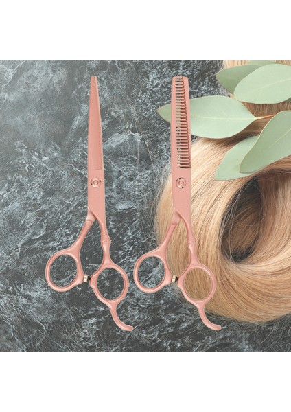 2'li Profesyonel Berber Kuaför Seti Düz Uçlu + Ara Makas 6.5 inç Saç Kesim Makası Hair Style XLQ504 indirimleri
