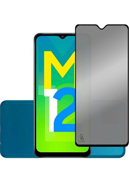 Samsung Galaxy M12 Uyumlu Privacy Hayalet Gizli Tam Kaplayan Ekran Koruyucu