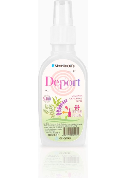 Sterile Oil’s DEPORT 100 ml Sinek Kovucu Bitkisel Sprey 6 adet