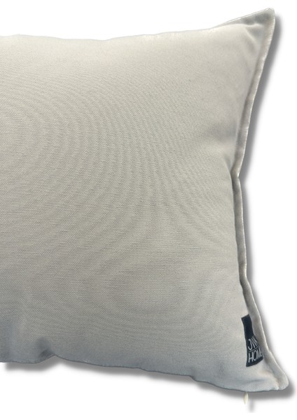 Süet/nubuk Pamuklu Krem Renk Çift Taraflı Kırlent Kılıfı (40X60)