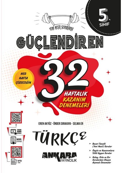 5.Sınıf Türkçe Güçlendiren 32 Haftalık Kazanım Denemeleri fiyatları