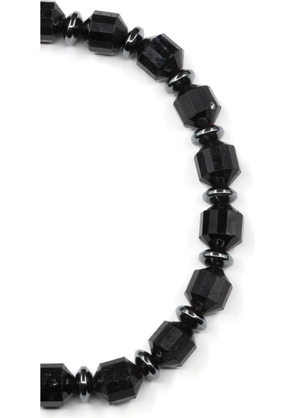 Turmalin Doğal Taş Makrome Örme Bileklik Hexagonal Kesim fiyatları