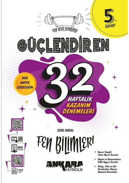 5.Sınıf Fen Bilimleri Güçlendiren 32 Haftalık Kazanım Denemeleri modelleri