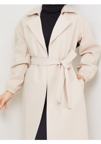 Seyid Özel Kadın Kol Lastikli Kuşaklı Kaşe Kaban modelleri