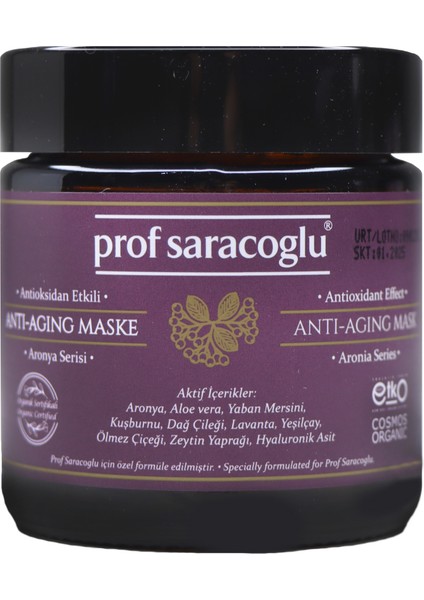 Prof Saraçoğlu Anti Aging Yüz Maskesi 100 Ml.  | Aronya Serisi