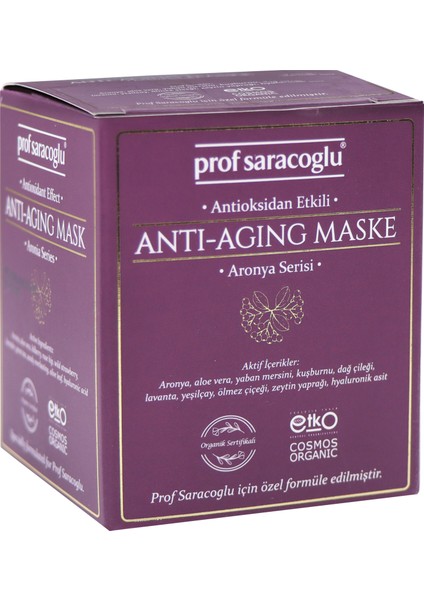 Prof Saraçoğlu Anti Aging Yüz Maskesi 100 Ml.  | Aronya Serisi