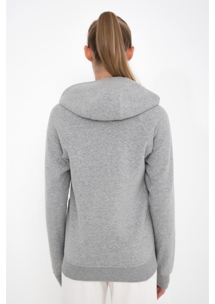 Ela Kapüşonlu 3 Iplik Fermuar Detaylı Loose Fit Örme Sweatshirt modelleri