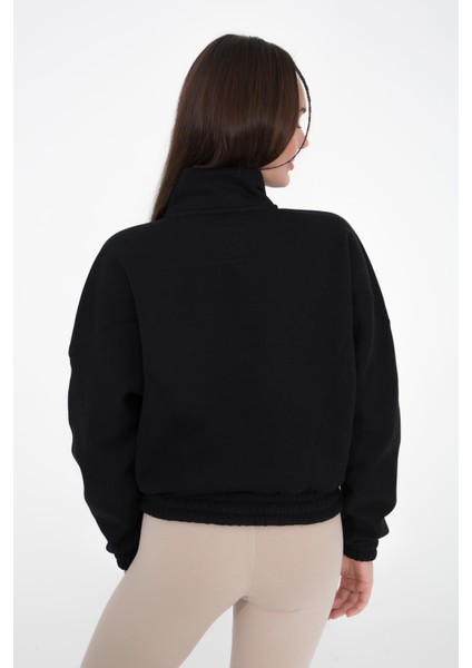 Jophiel Organik Pamuk Dik Yaka Fermuar Detaylı Sweatshirt modelleri