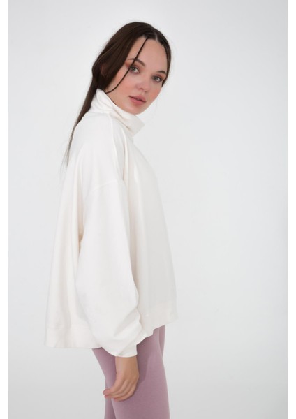 Basic İnce Sweatshirt, Dik Yaka - Vassago fırsatları