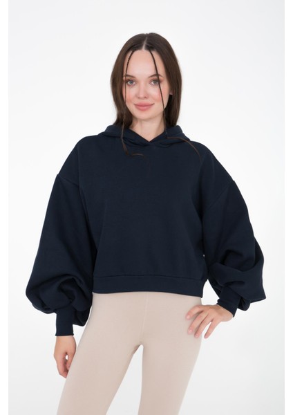 Barbiel Organik Pamuk Bisiklet Yaka Balon Kol Sweatshirt