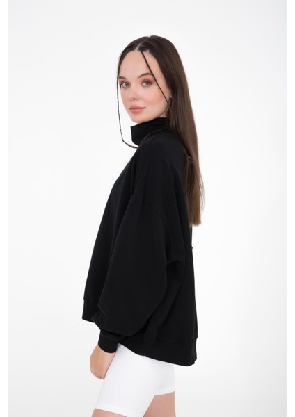 Basic İnce Sweatshirt, Dik Yaka - Vassago fiyatları