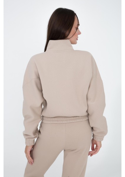 Jophiel Organik Pamuk Dik Yaka Fermuar Detaylı Sweatshirt fiyatları