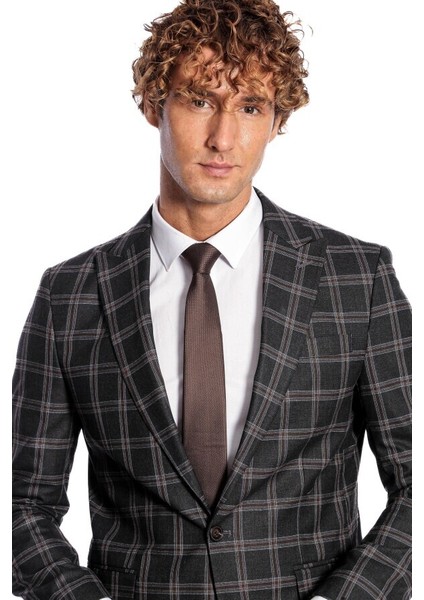 Slim Fit Sivri Yaka Siyah Erkek Ceket fiyatları