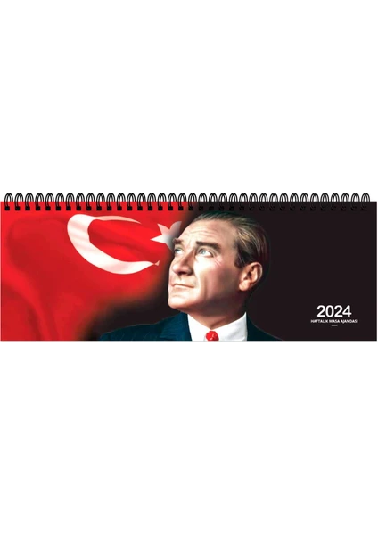 Keskin Color 2024 Haftalık Spiralli Masa Ajandası Atatürk Aj-65