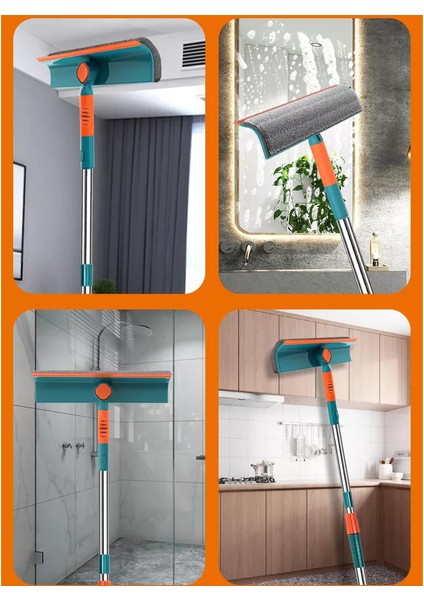 Teloskopik Mikrofiber Sihirli Çift Taraflı Çok Amaçlı Cam Silme Aparatı