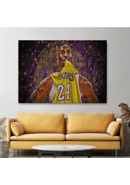 Kobe Bryant Los Angeles Lakers Kanvas Tablo / Black MAMBA-5151