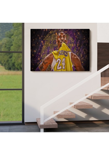 Kobe Bryant Los Angeles Lakers Kanvas Tablo / Black MAMBA-5151