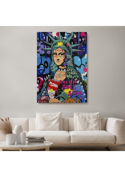 Mona Lisa Grafitti Pop Art Duvar TABLOSU -6216