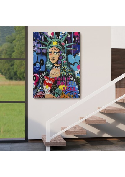 Mona Lisa Grafitti Pop Art Duvar TABLOSU -6216