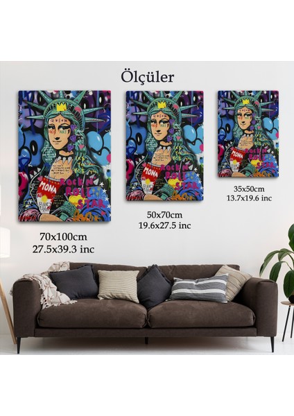 Mona Lisa Grafitti Pop Art Duvar TABLOSU -6216