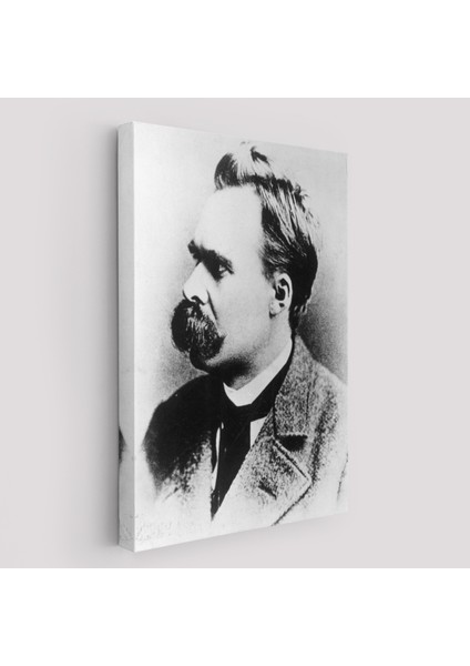 Friedrich Nietzsche Siyah Beyaz Dekoratif Kanvas TABLO-5963