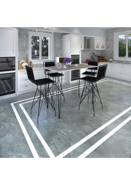 Knsz Masa Sandalye Takımı HEM105ZENGIN Crdsyh 130*070 4 Sandalye Syhsyh Sırt Minderli