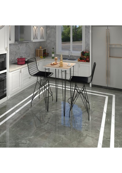 Knsz Masa Sandalye Takımı HEM105ZENGIN Crdsyh 070*070 2 Sandalye Syhsyh