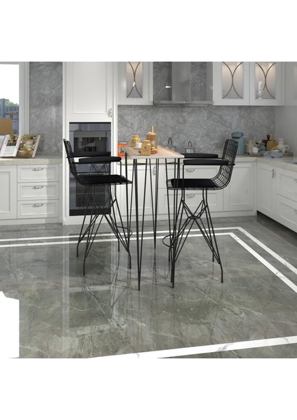 Knsz Masa Sandalye Takımı HEM105ZENGIN Crdsyh 100*040 2 Sandalye Syhsyh Kolçaklı