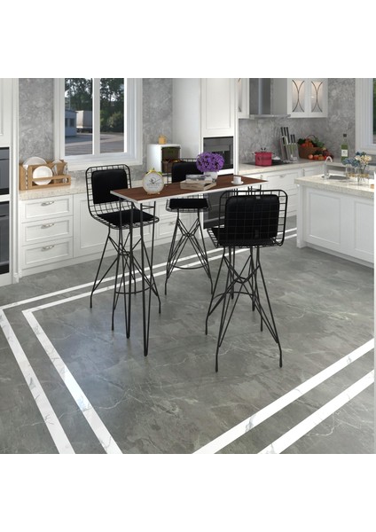 Knsz Masa Sandalye Takımı HEM105ZENGIN Cvzsyh 120*040 3 Sandalye Syhsyh Sırt Minderli