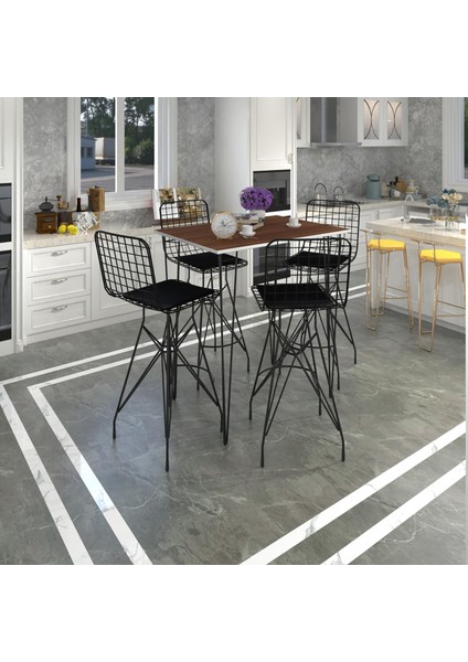 Knsz Masa Sandalye Takımı HEM105ZENGIN Cvzsyh 100*070 4 Sandalye Syhsyh