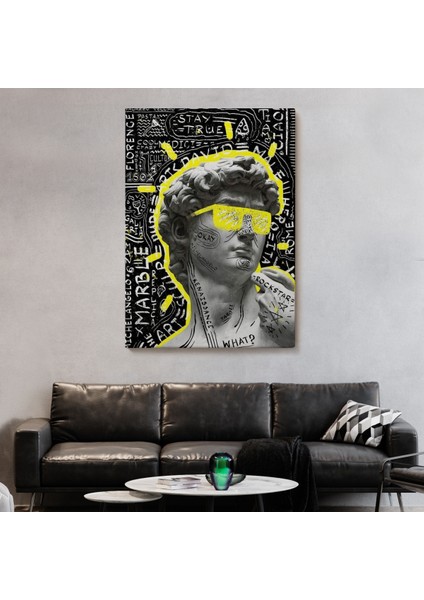 Michelangelo Buonarroti Davud Pop Art TABLOSU-6376