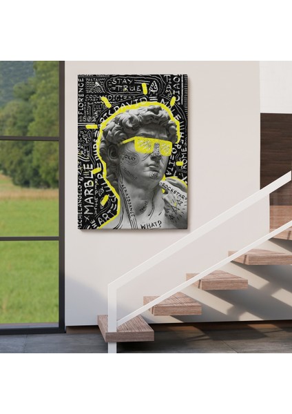 Michelangelo Buonarroti Davud Pop Art TABLOSU-6376